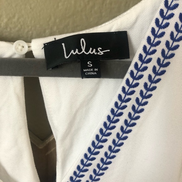 Lulus White Embroidered Sleeveless Shift Dress - Picture 7 of 11